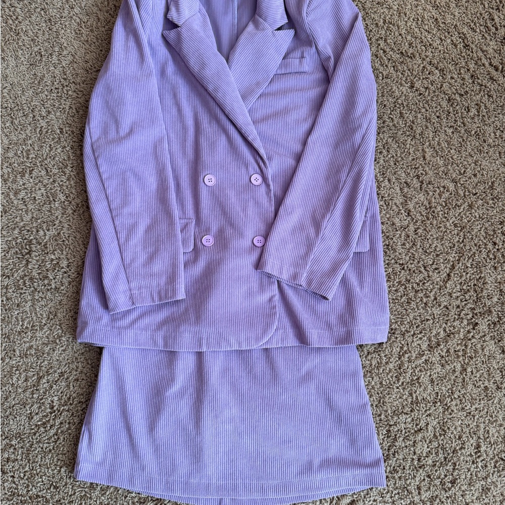 SHEIN Lilac Corduroy Apparel